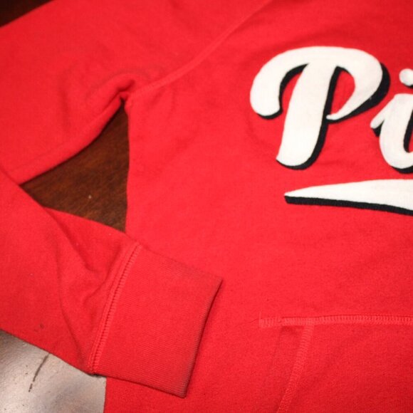 Victoria’s Secret PINK Red Pullover Hoodie Small – Cozy Logo Sweatshirt - Picture 4 of 6